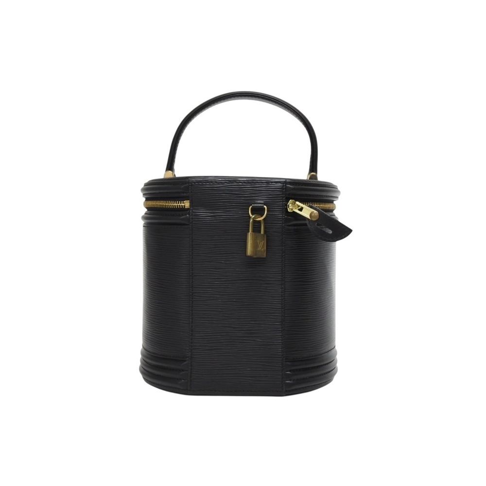 Louis Vuitton Black Noir Cannes Black Leather Handbag Epi